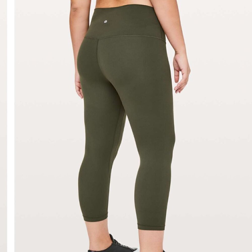 Lululemon Align Crop Pants 21 Dark Olive Size 2